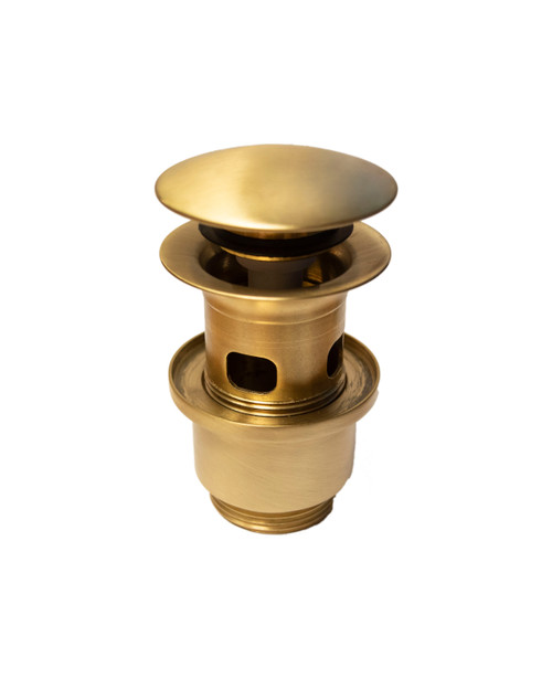 Acme 1.25inch slotted klik basin waste scuffed brass