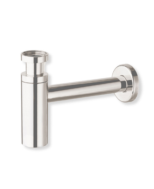 Evolution 1.25inch basin trap with 400mm extension and flange brushed nickel