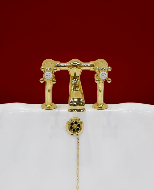 Tradition Brass bath mounted bath filler polished brass