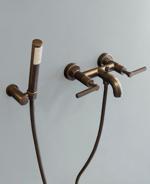 Alto wall mounted bath/shower mixer urbanite bronze