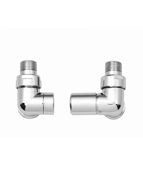 Nova 1/2inch angled manual radiator valves (pair) chrome