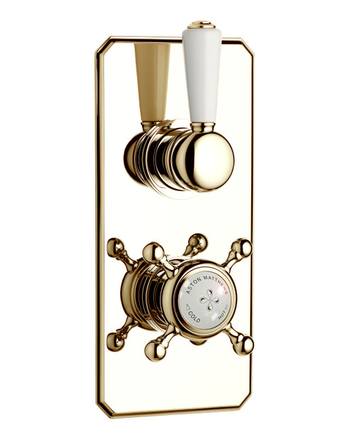 Astonian Original concealed thermostatic shower valve polished brass