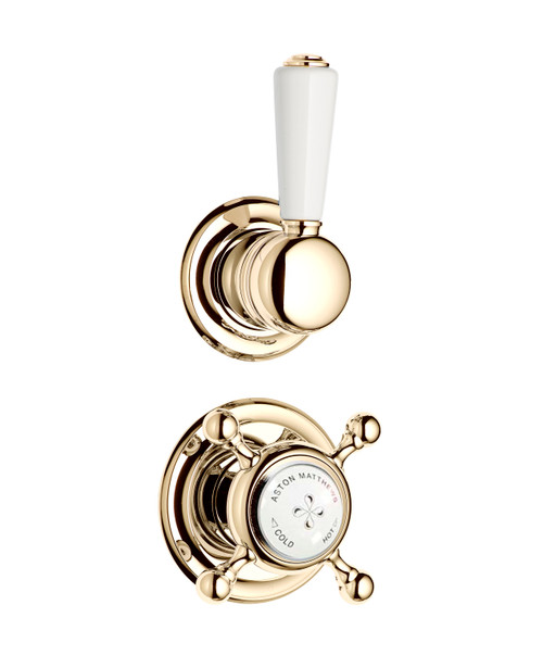 Astonian Original concealed thermostatic shower valve polished brass