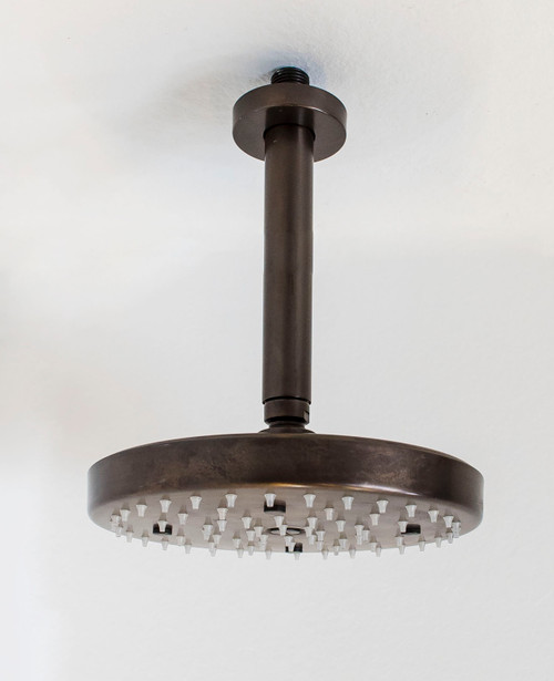 Alto drop tube with 200mm shower rose urbanite bronze