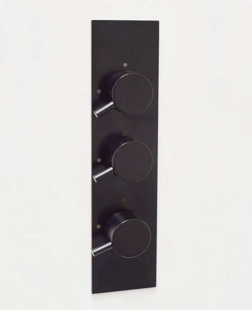 Nero 1/2inch triple outlet concealed thermo shower valve satin black