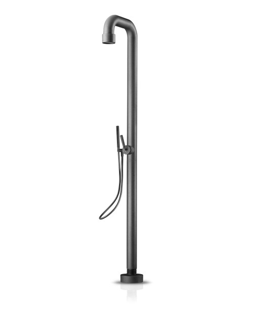 soho floor standing manual shower column weathered black