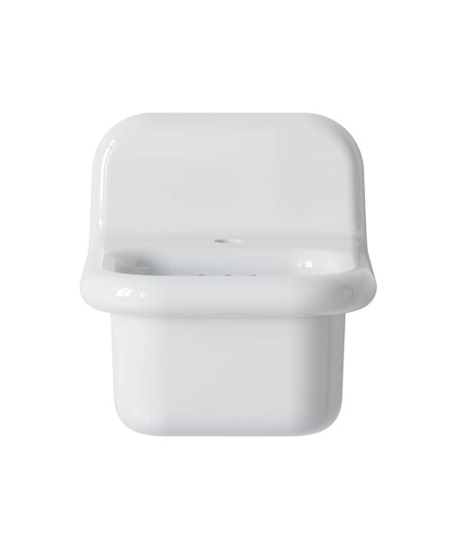 Astonian Roma 35cm 1-taphole roll top basin white | Aston Matthews Bathrooms