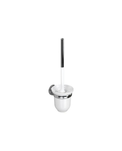 London bathroom toilet brush and holder chrome and nickel