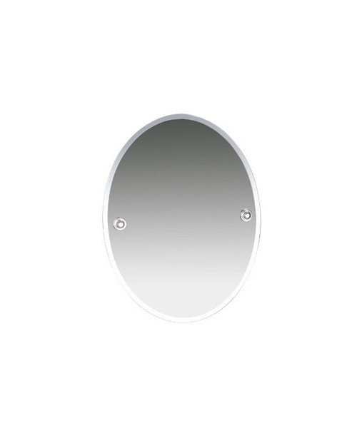 London oval bathroom mirror chrome and nickel