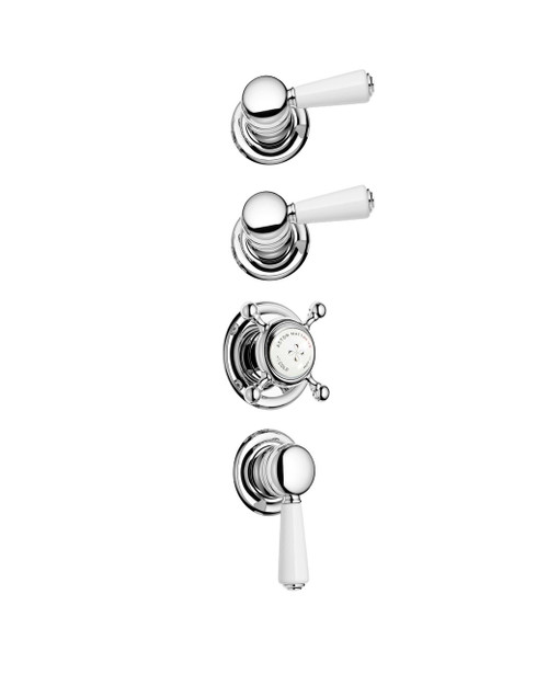 Astonian Original 2938 concealed thermostatic triple outlet shower valve - finish options