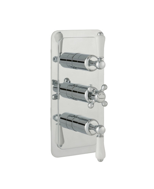 Astonian Cadogan ceramic lever concealed triple outlet thermostatic shower valve - finish options