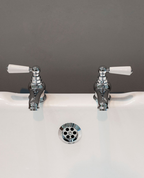 Astonian Original china lever bath pillar taps - finish options