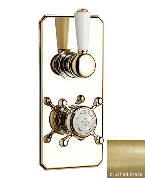 Astonian Original concealed thermostatic shower valve brushed brass