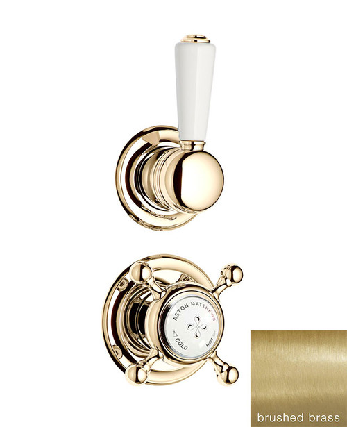 Astonian Original concealed thermostatic shower valve brushed brass
