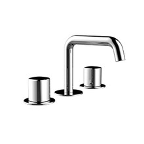 Fantini LAMÉ 3-hole Deck Mounted Basin Mixer Square Spout