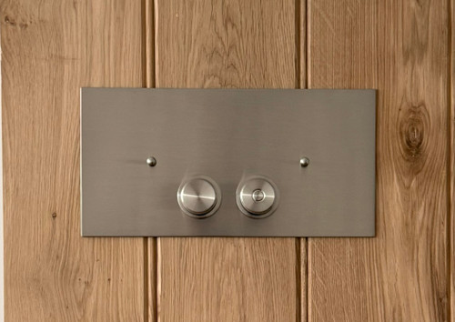 Astonian Signature Geberit Sigma dual rectangular flush plate Brushed Nickel