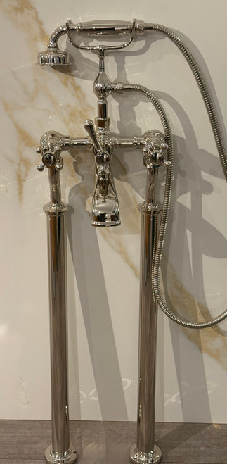 Astonian Signature Tradition floor mounted bath shower mixer  - Polished Nickel