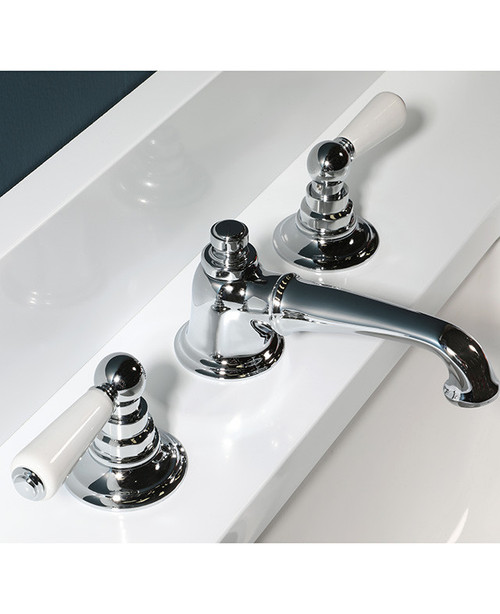 Astonian Original 3-hole china lever basin mixer - Chrome
