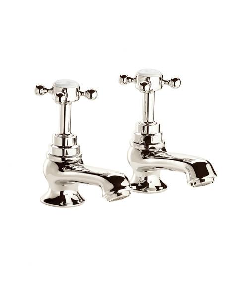 Astonian Original basin pillar taps - Nickel