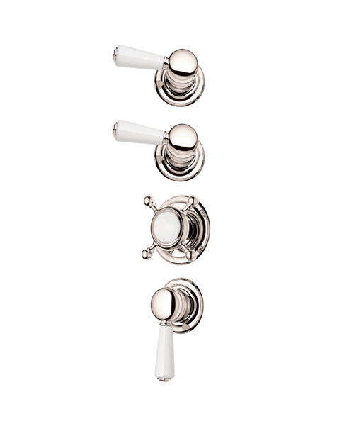 Astonian Original concealed thermostatic triple outlet shower valve - Nickel