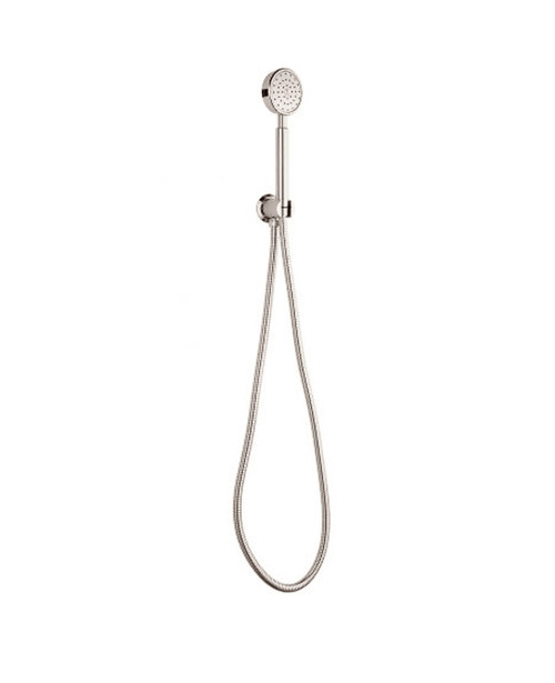 Astonian Original flat style handshower kit with wall outlet and holder - brushed nickel