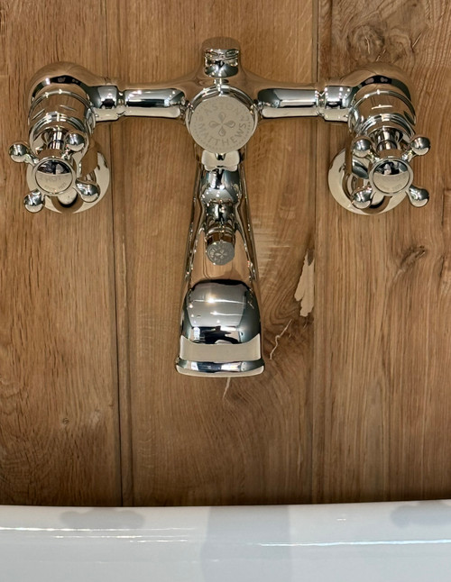 Astonian Signature Tradition wall mounted bath filler  - Polished Nickel