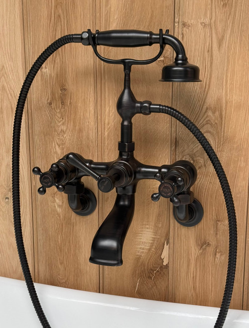 Astonian Signature Traditional wall mounted bath shower mixer  - Linished Antique Bronze