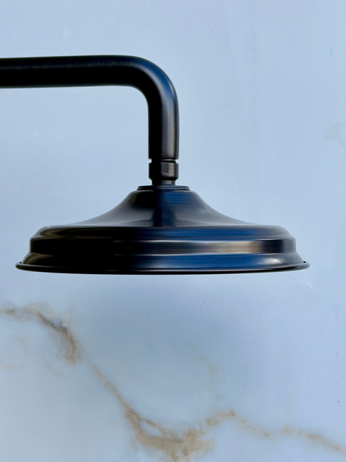Astonian Signature Traditional 200mm Slim Easyclean Shower Rose  - Linished Antique Bronze