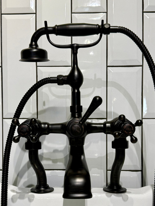 Astonian Signature Traditional bath mounted bath shower mixer  - Linished Antique Bronze