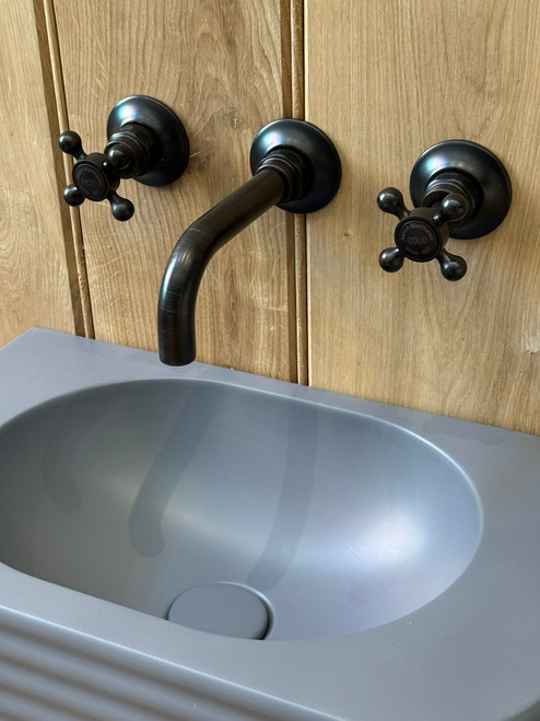 Astonian Signature Tradition wall mounted basin mixer with 150mm spout Linished Antique Bronze