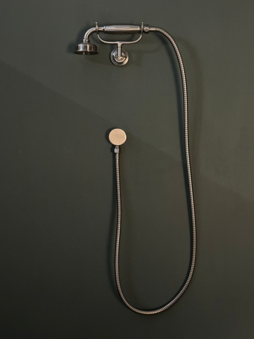 Astonian Signature Handshower Kit with wall outlet, hose, handshower and wall antler - Brushed Nickel