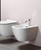 Geo Design wall hung 1-taphole bidet white