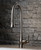 Captain 1-hole kitchen sink mixer with pull down spray lacquered iron
