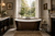 Astonian Venetian Grande double ended no taphole freestanding cast iron bath 1829x780mm with Antique Bronze Outer