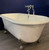 Astonian Balmoral double ended no taphole freestanding cast iron bath  1676x790mm primed exterior chrome feet