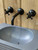 Astonian Signature Tradition wall mounted basin mixer with 150mm spout Linished Antique Bronze