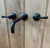 Astonian Signature Tradition wall mounted basin mixer with 230mm spout and metal lever handles Linished Antique Bronze
