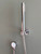 Modern handshower kit with slimline handshower, wall outlet and separate handshower  holder - Chrome