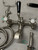 Astonian Tradition bath mounted bath/shower mixer in Brushed Nickel and black ceramic