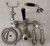 Astonian Tradition bath mounted bath/shower mixer in Brushed Nickel and black ceramic