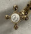 The Astonian Tradition 1 Hole Cross Top Sink Mixer in  Inca Gold Plated finish