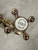 The Astonian Tradition 1 Hole Cross Top Sink Mixer in  Inca Gold Plated finish