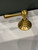 Astonian Signature  3-hole Swan Neck basin mixer, Lever Handles - Brushed Brass