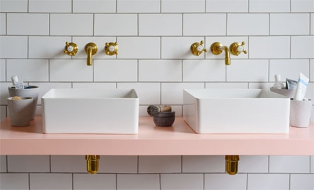 Case Study  Be Bold With Brass - Traditional - Bathroom - London