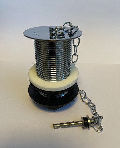 Unslotted plug and chain basin waste