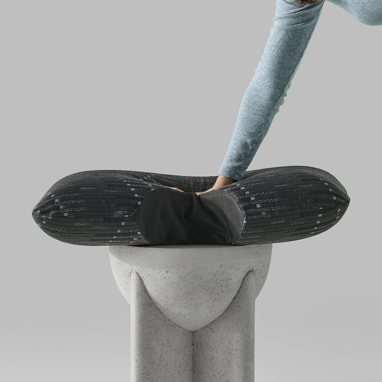 Hush Graph-Iced Silhouette Plush Pillow