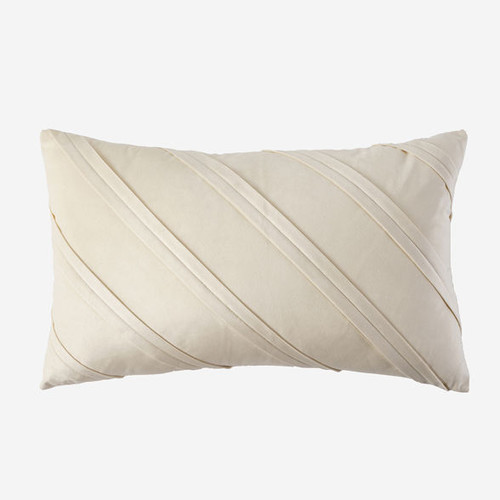 Kingsdown Pleated Velvet Cushion - white