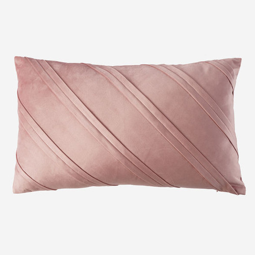 Kingsdown Pleated Velvet Cushion - pink