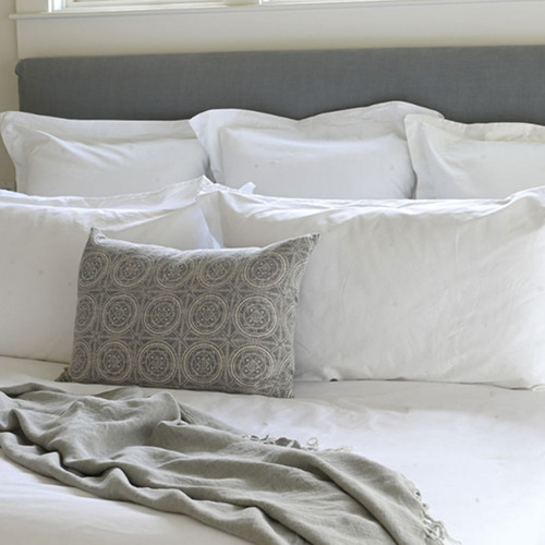 If Only Home Luxury Organic Cotton Sham in grey, white and pink