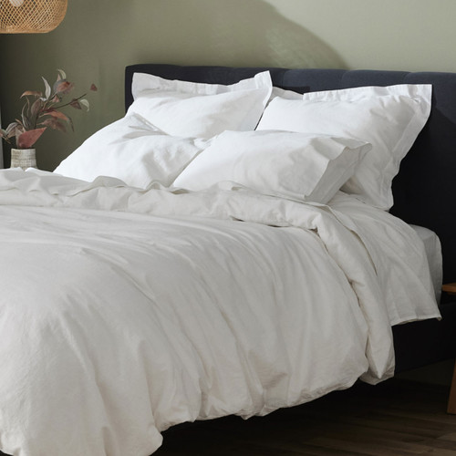 Silk & Snow Relaxed Linen Sheet Set - Thumbnail 4